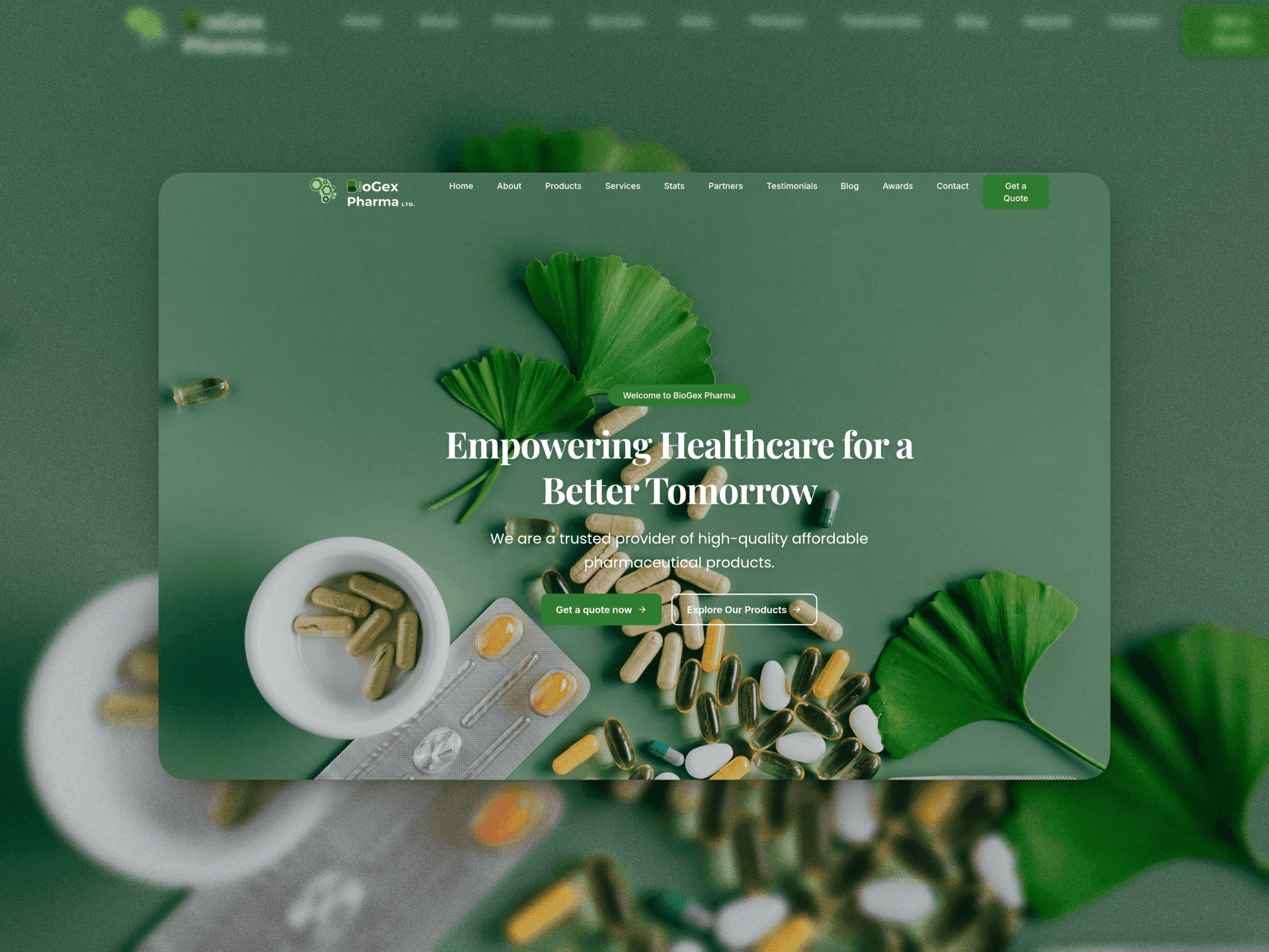 Biogex Pharmaceuticals corporate website